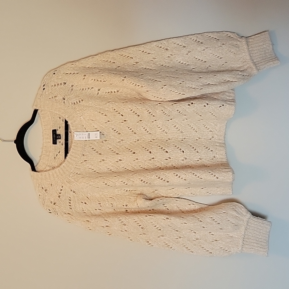 J. Crew pointelle crewneck sweater NWT